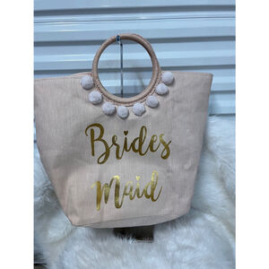 SHIRALEAH MIA "BRIDESMAID" BRIDAL TOTE, BLUSH